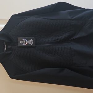 nwt womens black abacus long sleeved zipper front jacket sz xl